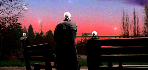 Digitales Foto: Drei Clan-Chefs im Abendrot 3 Digitales Foto: Drei Clan-Chefs im Abendrot 1