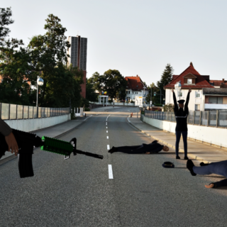 Der Extremist Lars-Leon schießt auf Uniformierte